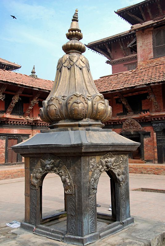 Kathmandu Patan Durbar Square Mul Chowk 06 Bidiya Temple Close Up 